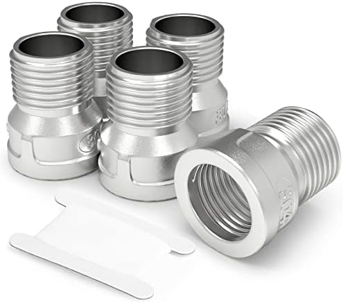 TAISHER 5PCS 304 Stainless Steel Pipe Fitting, Reducer Adapter, 1/2" Male NPTx 3/4" Female NPT