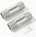 TAISHER 2Pcs Thickened Nipple Cast Pipe 3/8" NPT Male, 2" Length