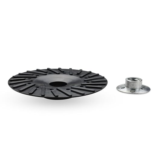 BHA Angle Grinder Ribbed Backing Pad for Resin Fiber Disc, 5" x 5/8"-11
