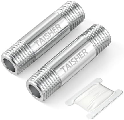 TAISHER 2Pcs 316 Thickened Nipple Cast Pipe,3/4" NPT Male, 2" Length