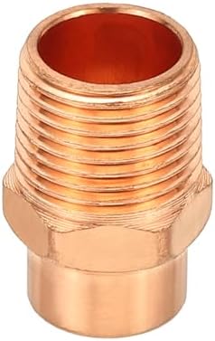 PATIKIL 3/8" Male Adapter Fitting with C x M Connections, Copper Pipe Fittings with Sweat Solder X FNPT Connection Threaded Tubing Connector for Residential, Commercial