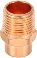 PATIKIL 3/8" Male Adapter Fitting with C x M Connections, Copper Pipe Fittings with Sweat Solder X FNPT Connection Threaded Tubing Connector for Residential, Commercial