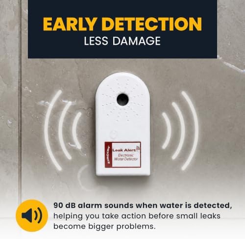 Zircon® Leak Alert™ Water Leak Detector, Loud 90 dB Water Alarm, 3 Pack