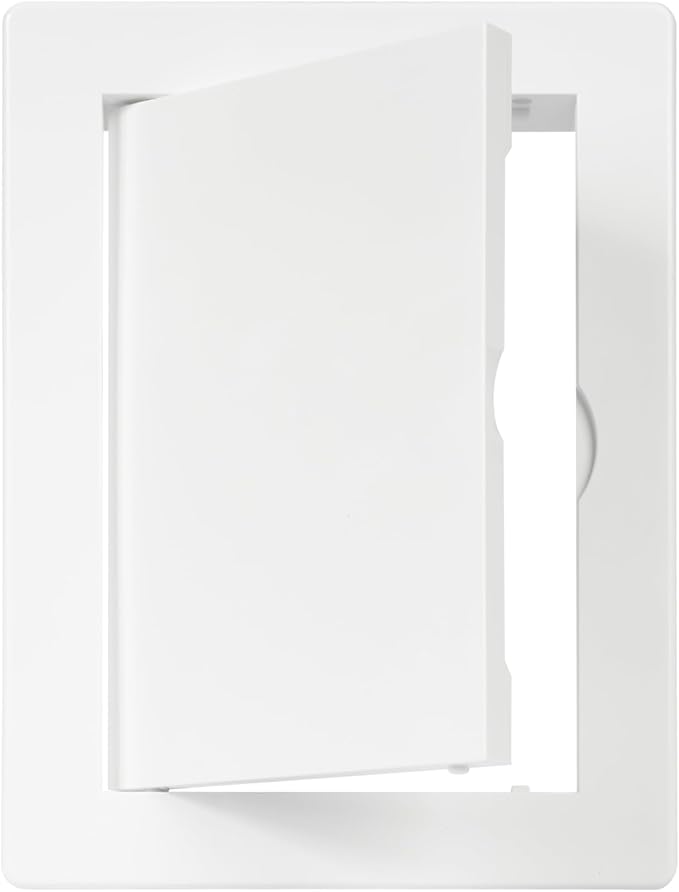 4inch x 6inch White Plastic Access Panel. Service Shaft Door Panel. Plumbing, Electricity, Heating, Alarm Wall Access Panel Drywall. Bathroom Services Access Hole Cover. (4inch x 6inch)