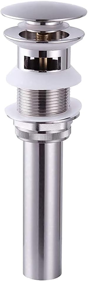 Bathroom Faucet Vessel Vanity Sink Pop Up Drain Stopper with Overflow, Brushed Nickel D500031BN