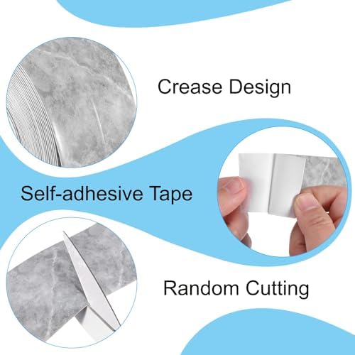 PATIKIL Caulk Tape 1.5" x 10.5 Ft, Self Adhesive Sealing Tape Waterproof Toilet Tub Caulk Sealant Strip Sealing Trim for Kitchen Bathroom Toilet Bathtub Sink Countertop, Dark Grey