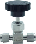 1 Piece Stainless Steel 304 1/8" Tube OD Double Ferrule Compression Fitting Instrument Needle Valve