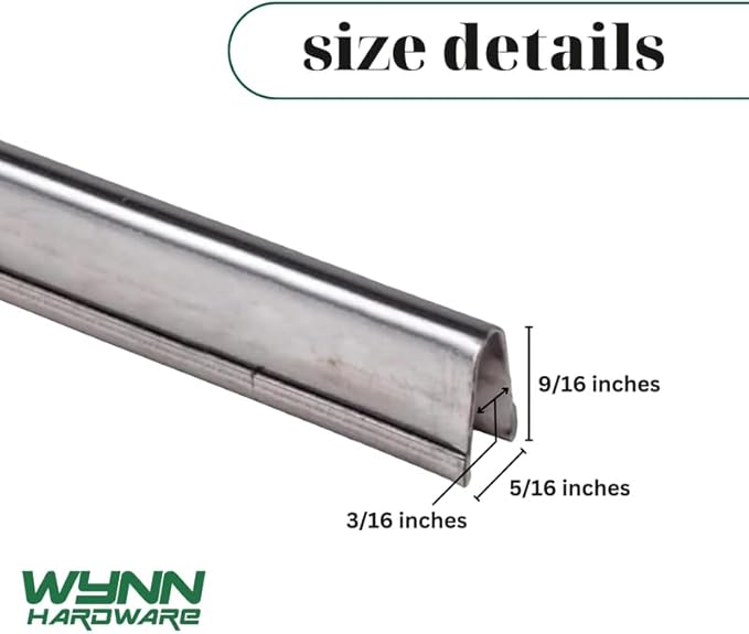 Stainless Steel Sliding Door Track Cover for Repairing Worn or Damaged Glass Doors and Horizontal Windows - Patio Glass Door Track Replacement (6 Feet, 2 Pack)