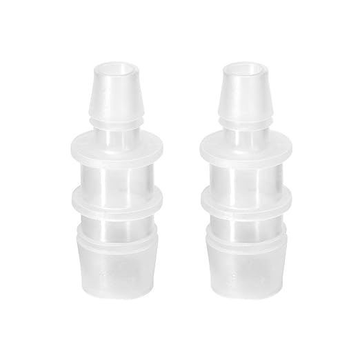 Quickun Plastic Hose Barb Reducer Fitting 3/4" to 3/8" Barbed Reducing Union Adapter Splicer Mender Joint Fitting (Pack of 2)