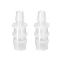 Quickun Plastic Hose Barb Reducer Fitting 3/4" to 3/8" Barbed Reducing Union Adapter Splicer Mender Joint Fitting (Pack of 2)