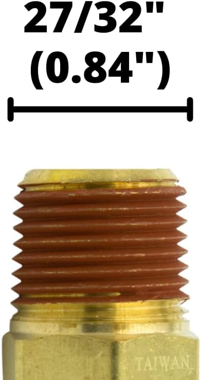 3/8" Push-in Air Brake x 1/2" NPTF Male Brass D.O.T Fitting | 31868-06-08