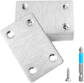 12 Pcs Mending Plate, 2.37 x 1.5 inch Stainless Steel Flat Plates with Holes, Straight Metal Mounting Braces Brackets Kit for Furniture, Wood Joint Connector (Silver, 2.36 inch)