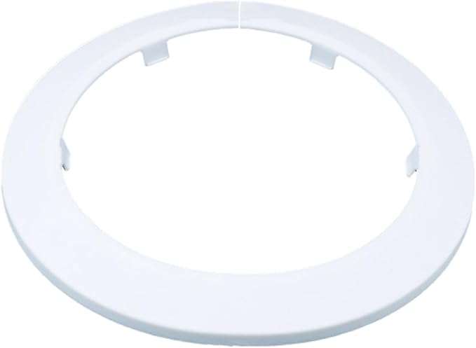 142mm Pipe Cover Decoration; Fit 5.59" Outer Diameter Pipe/Hole; White PP Plastic Escutcheon Collar; Snap-on Water Escutcheon Plate for Bathroom Kitchen Wall Tube Decor 1Piece