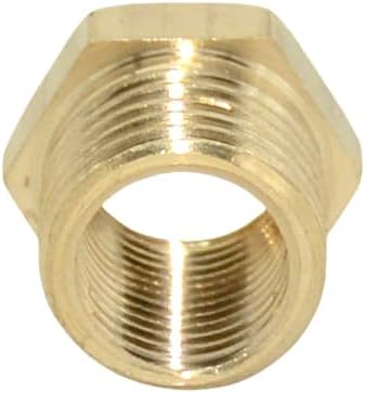 2pcs 1/8" NPT Male To 1/4" NPT Female Brass Reducer Thread Hex Bushing Brass Threaded Pipe Fitting,Hex Reducing Convert Adapter Pipe Fitting (1/8"*1/4")