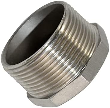 1/4" Male NPT to 1/8" Female NPT Female Reducing/Reducer Bushing Pipe Fitting,Adapter,Stainless Steel SS 304 Hex Bushing (1-1/2" Male to 1/2" Female)