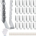 25 PCS 2x8 Joist Hangers, Stainless Steel Framing Connectors for 2 x 8 Lumber, Wood Beam Face Mount Rafter Brackets with Screws & Gloves, Header to Joist Hardware for Deck, Roof
