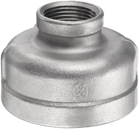 HARFINGTON Reducing Coupling 2"x3/4" NPT Female 304 Stainless Steel