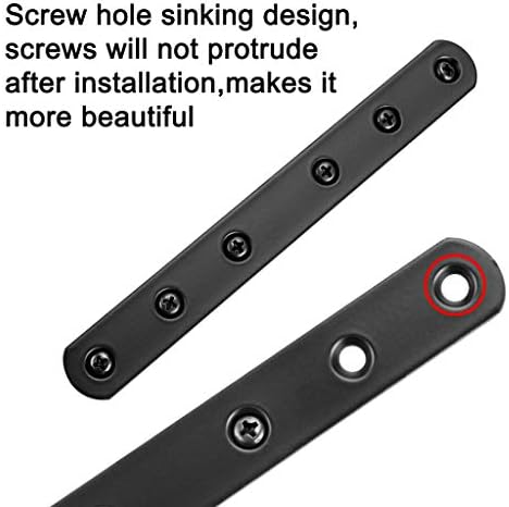 Sumnacon 8 Pcs Stainless Steel Flat Plates,6 Inch Mending Plate,Black