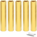 5PCS Brass Pipe Fitting, 1/8" NPT Female Nipple, 6" Length for water/oil/air/fuel