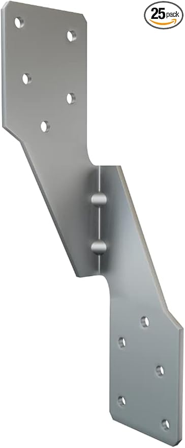 Hurricane Straps Tie Brackets Joist Hanger 20 Gauge Galvanizing Face Mount Joist Hangers for Wood Hurricane Ties Widely Applicable Rafter Ties (50pcs Left Rafter Ties)