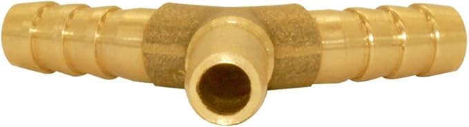 3PCS Solid Brass 3/8"OD Barb Fittings Y 3-Way Union Intersection Hose Barb Fitting for Water/Oil/Gas