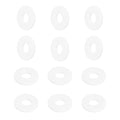 MECCANIXITY PTFE Flat Washers, 12Pack 25mm OD 10mm ID 3mm Thick Sealing Spacer Gasket Ring for Faucet Pipe Hose Bolt Machinery, White