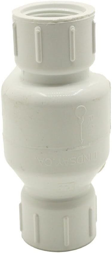 Replacement 1-1/4 Inch Threaded PVC Swing Check Valve for Thrifco Plumbing 6415313