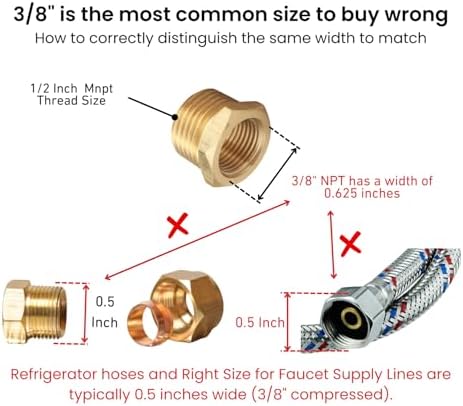 1/2 Inch NPT Male x 3/8 Inch NPT Female Hex Bushing