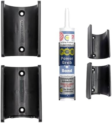 StealthMounts Caulk Tube Holder - 4 Pack | Caulk Tube Storage Rack Mount for Silicone/Mastic/Adhesive Tubes | Caulk Holder | Grease Tube Holder | Caulk Storage | Caulk Tube Storage | Made in The UK