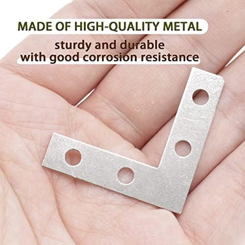 40-Pack L Corner Brackets Gold 1.5inch Iron Decorative Brace Silver