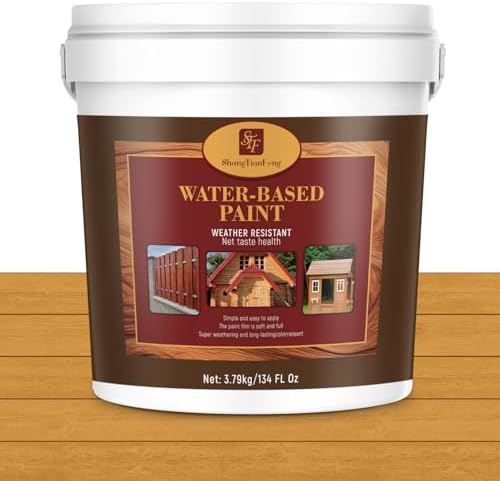 1 Gallon Wood Stain and Sealer in One 2-in-1,Light Natural Oak,Indoor & Outdoor Waterproof Preservative Wood Coating for Furniture, Decks, Fences| Crack-Resistant|UV Protection| Non-Toxic| Zero VOC