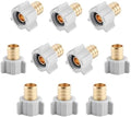 3/4" Pex x 1/2" Female NPT Swivel Adapter No-Lead Brass Crimp Fitting,PEX-B Compatible,10-Pack