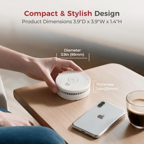 SITERLINK Smoke Detectors Replaceable Battery,GS509A-2NCDR 1pack