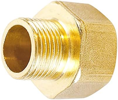 Joywayus 2 Pack Brass 1/2" G Female x 1/4" NPT Male Pipe Fitting Adapter