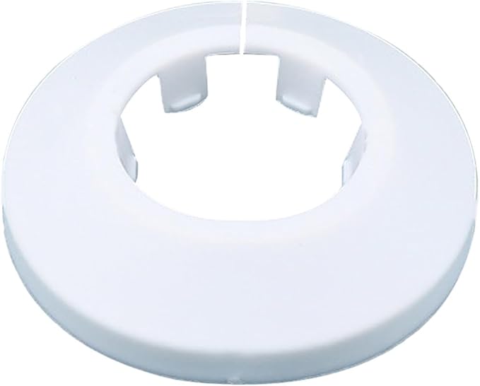 25mm Pipe Cover Decoration; Fit 0.98" Outer Diameter Pipe/Hole; White PP Plastic Escutcheon Collar; Snap-on Water Escutcheon Plate for Bathroom Kitchen Wall Tube Decor 1Pc