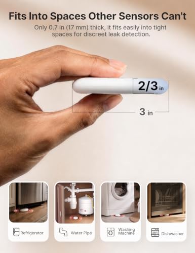 X-Sense Wi-Fi Water Leak Detector, 3-Pack, SWS0A41 Add-On, Base Req.