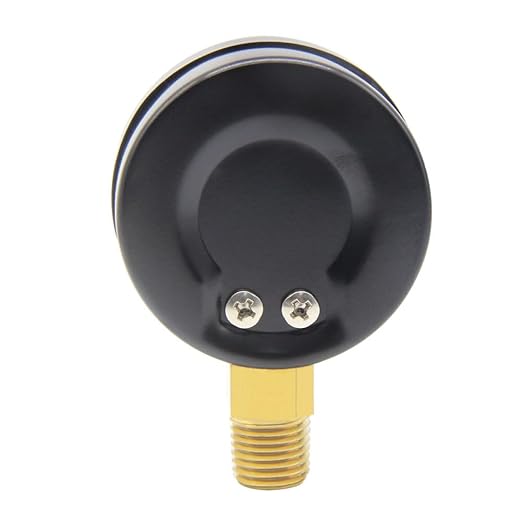 Pressure Gauge 0-200PSI 1/4" NPT Male Brass Bottom Mount 2" Dial Stainless Steel Case Include 1/2" NPT and 3/8" NPT Connector Universal Multifunctional