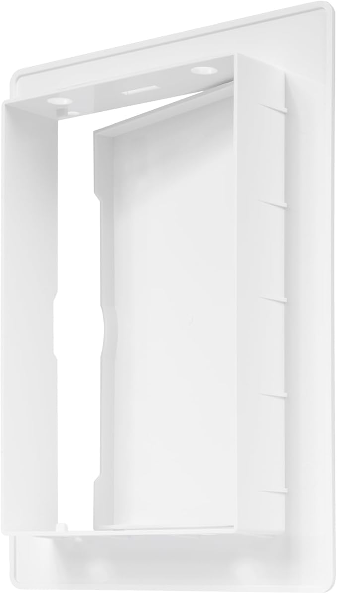 4inch x 6inch White Plastic Access Panel. Service Shaft Door Panel. Plumbing, Electricity, Heating, Alarm Wall Access Panel Drywall. Bathroom Services Access Hole Cover. (4inch x 6inch)