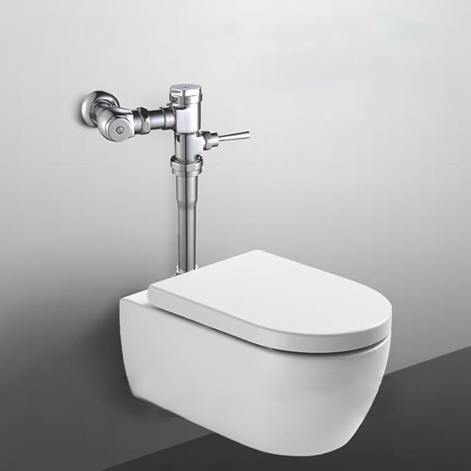 Exposed Manual Urinal Flushometer 1.5 Gpf Wall Closet Flush Valve Palanca de descarga Vanne de chasse d'eau Fit for Bathroom Hotel Market Toilet