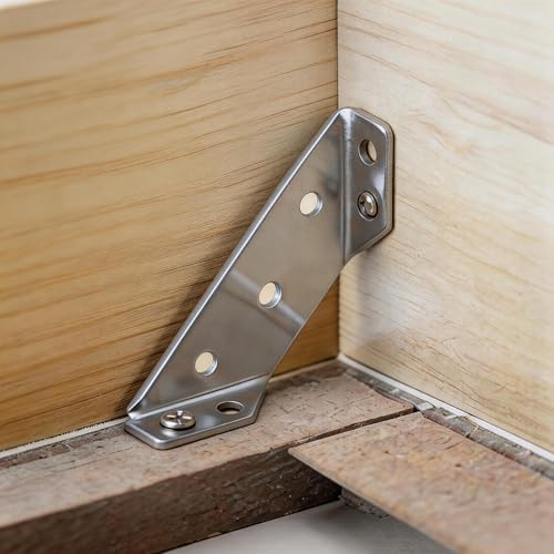 YAMASO 12PCS Stainless Steel Corner Brackets