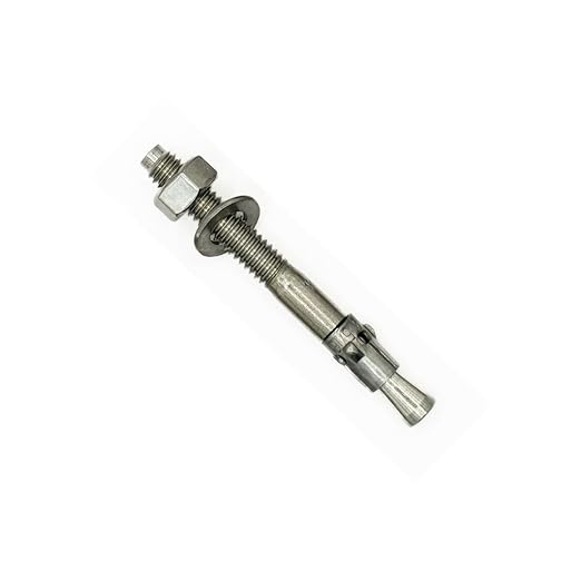 Wedge Anchors – Heavy-Duty 304 Stainless Steel Expansion Bolts for Concrete & Masonry, Rust-Resistant & Durable - 5/16" X 4" - 25 Pack
