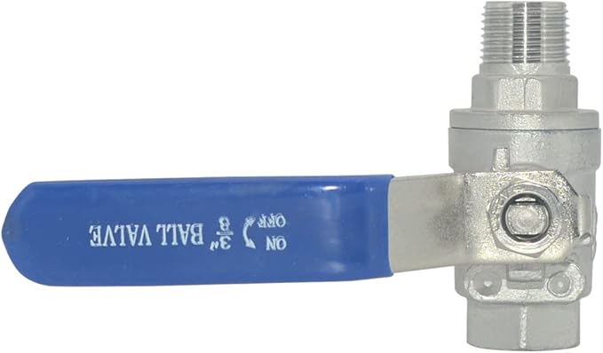 DAN SPEED Full Port Ball Valve Male x Female S304 Stainless Steel Heavy Duty for Water, Oil, and Gas,1000WOG (3/8inch)