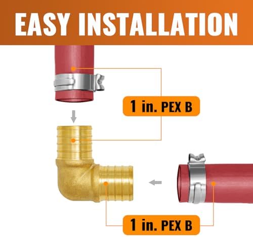 SUNGATOR 6-Pack 1 Inch PEX 90 Degree Elbow
