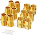 GASHER 12PCS Brass Pipe Fitting, Hex Nipple Brass Hex Coupler, 3/4" x 3/4" NPT Male Thread Pipe, 3/4Inch x 3/4Inch NPT Female Thread Pipe