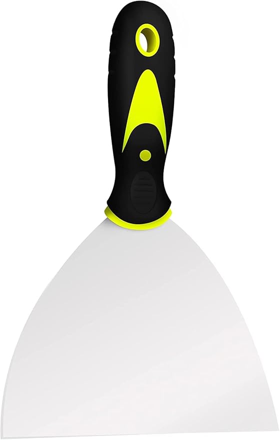 DEKEones Putty Knife Scrapers, 6 Inch Spackle Knife, Metal Scraper Tool for Drywall Finishing, Plaster Scraping, Decals, and Wallpaper