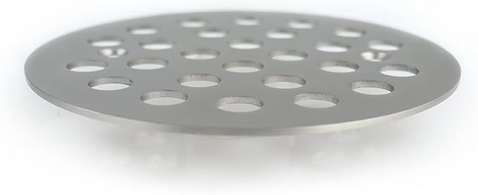4-1/4 Inch Screw-in Round Floor Drain Cover Replacement Shower Drainer Grates (Brushed Nickel)