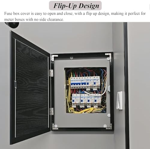 Decorative Wooden Electrical Panel Cover, Wall-Mounted Protective Lid for Electric Meter Box, Vertical Circuit Breaker Hide, Stylish Home Safety Solution