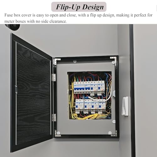 Decorative Wood Electrical Panel Cover for Meter Box, Wall-Mounted Circuit Breaker Protection, Stylish Vertical Lid for Home Decor, Electric Meter Hideaway