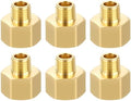 METALLIXITY 6PCS 1/2" FNPT x 1/4" MNPT Thread Brass Hex Extension Adapters