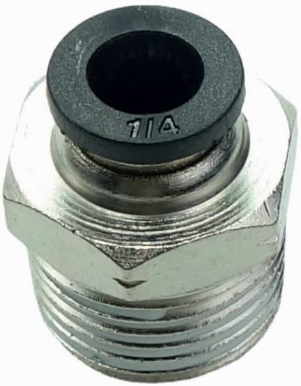 CDQBWQDJT 10 Pcs Pneumation Fitting 1/4" Tube OD Push To Connect X 3/8 NPT Pipe Male Connector